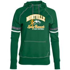 Montville Lady Broncos Flag Football Ladies Hooded Low Key Pullover